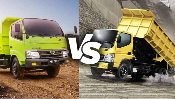 Comparison of Hino Dutro Dump 130 HD X-Power and Mitsubishi Colt FE SHD