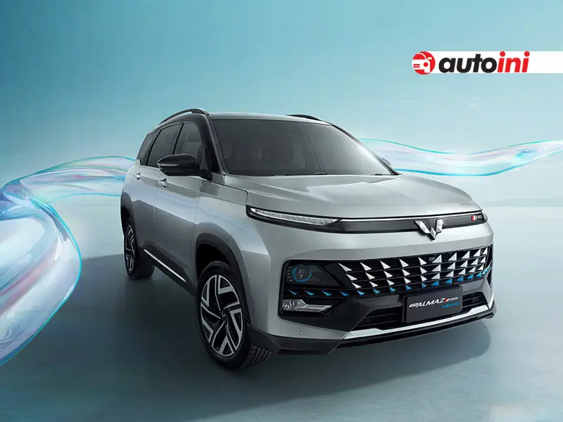 Wuling Almaz RS Pro Hybrid SUV showcased in Indonesia with modern design and hybrid technology