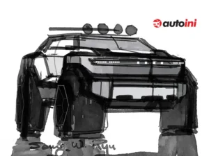 Hyundai Crater Concept sketch showing rugged SUV stance