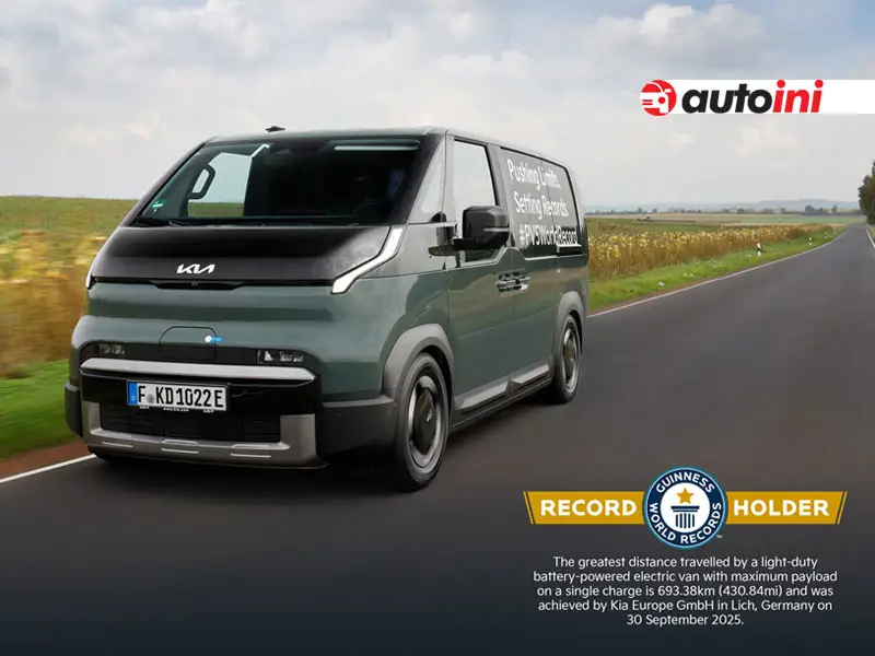 Kia PV5 Cargo electric van achieves 693 km Guinness World Record