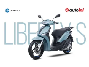Piaggio Liberty S 2025 front view in Blue Ardesia