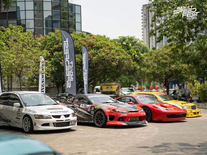 Professional drift demonstrations at IMPACT Speed Fest 2026 Thailand