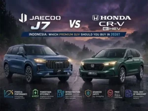 Jaecoo J7 vs Honda CR-V hybrid SUV comparison Indonesia 2026