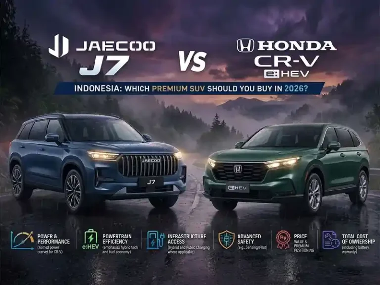 Jaecoo J7 vs Honda CRV Indonesia Jaecoo J7 vs Honda CR-V hybrid SUV comparison Indonesia 2026
